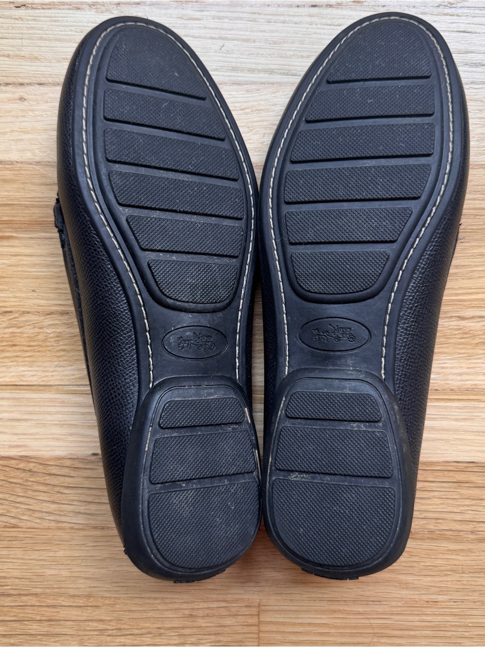 Coach Olympia Pebble Grain Leather Loafers- Women 7.5 - Picture 6 of 9